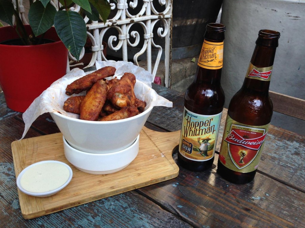 beer and buffalo wings