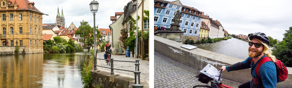 bike riding Bamberg collage